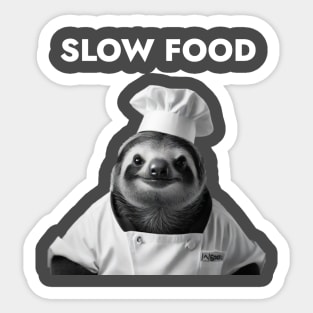 Slow Food Sloth - Funny Sticker